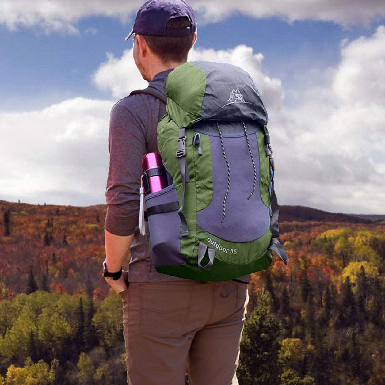 Versatile 35L Foldable Backpack for Adventure and Travel