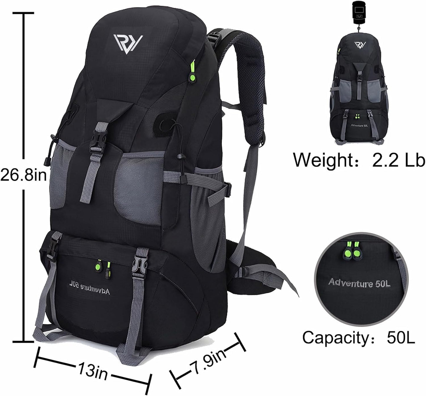 50L Hiking Backpack