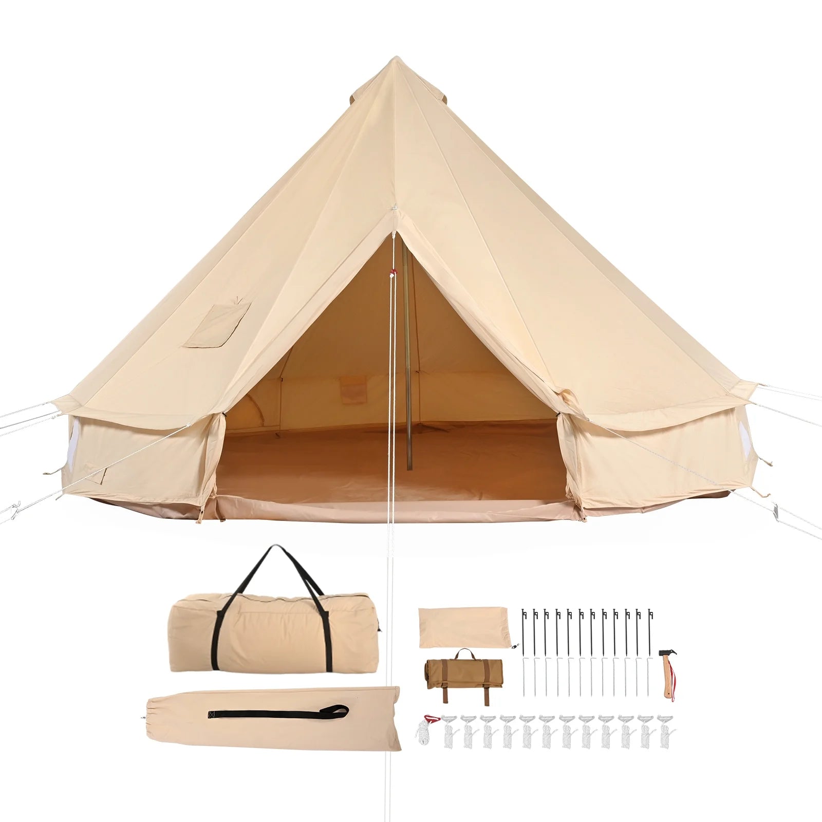 All-Weather Camping Tent with Convenient Stove Jack