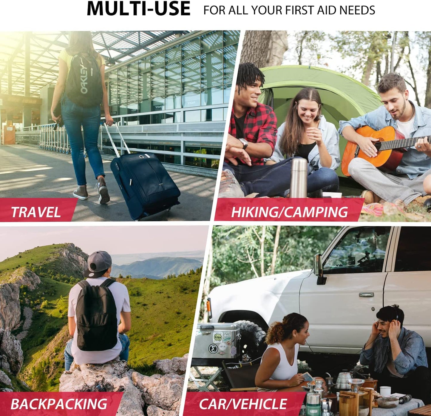 Compact Waterproof Mini First Aid Kit - 78-Piece Emergency Medical Survival Gear for Camping, Hiking, Travel & Outdoor Adventures