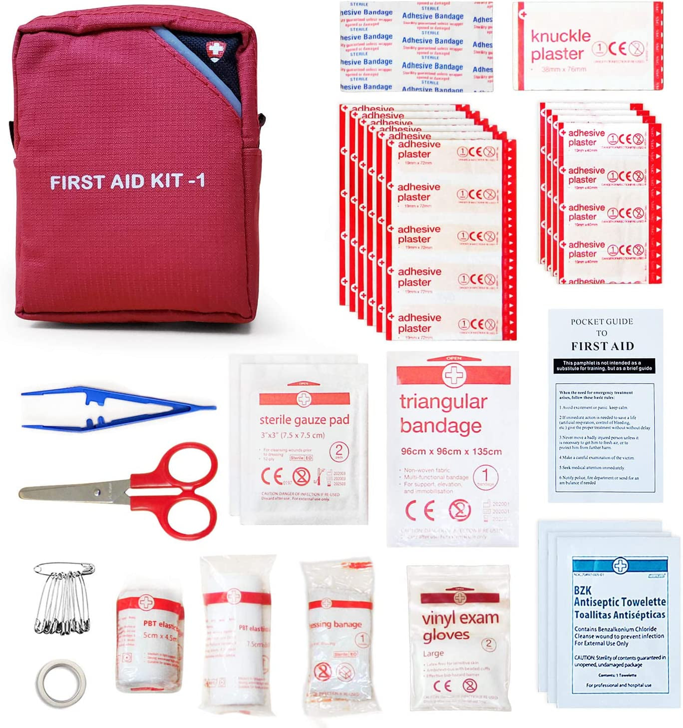 Compact Waterproof Mini First Aid Kit - 78-Piece Emergency Medical Survival Gear for Camping, Hiking, Travel & Outdoor Adventures