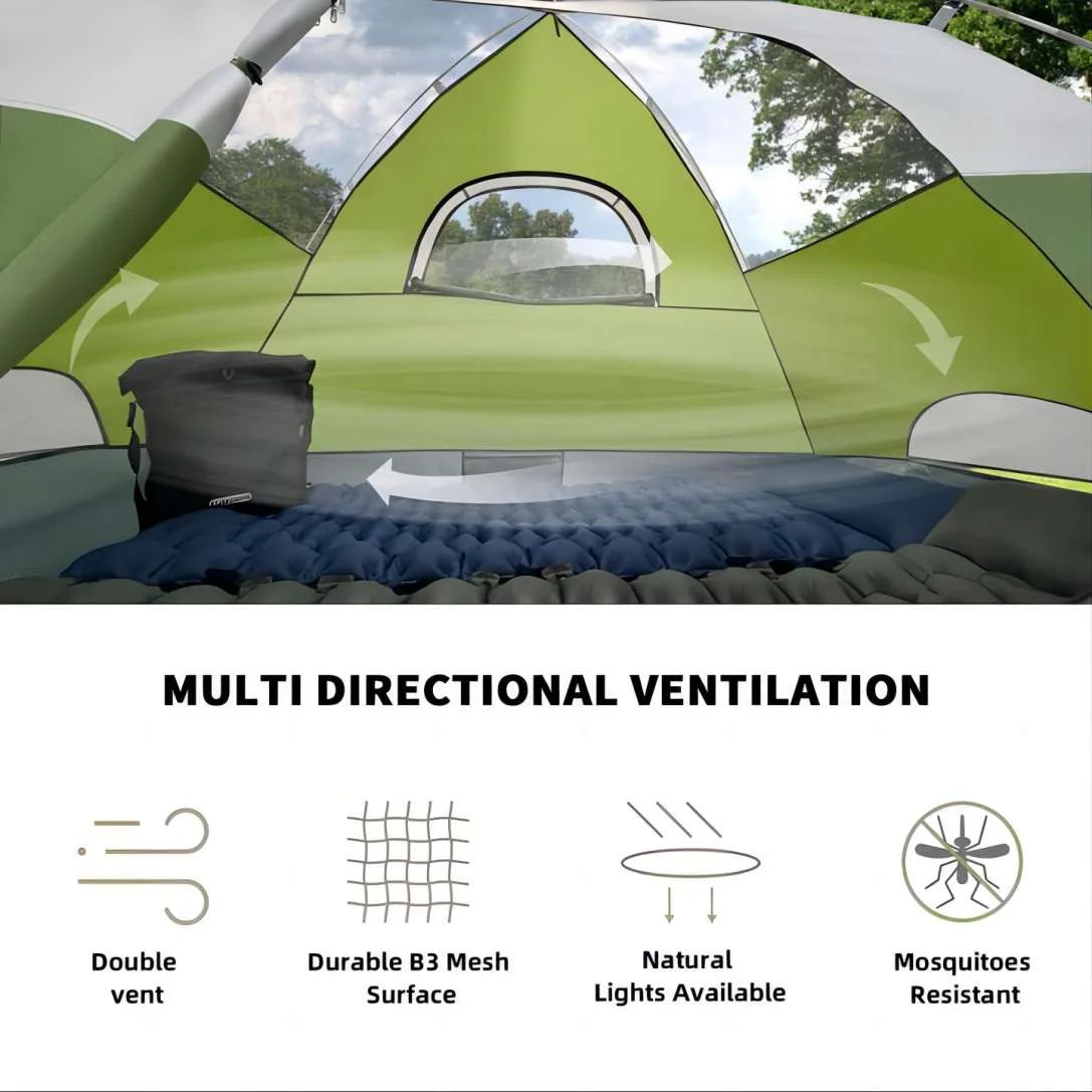 Lightweight Waterproof 2-Person Camping Tent - Perfect for Outdoor Adventures, Only 5 lbs!