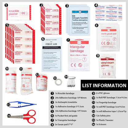 Compact Waterproof Mini First Aid Kit - 78-Piece Emergency Medical Survival Gear for Camping, Hiking, Travel & Outdoor Adventures