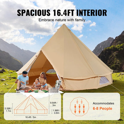 All-Weather Camping Tent with Convenient Stove Jack