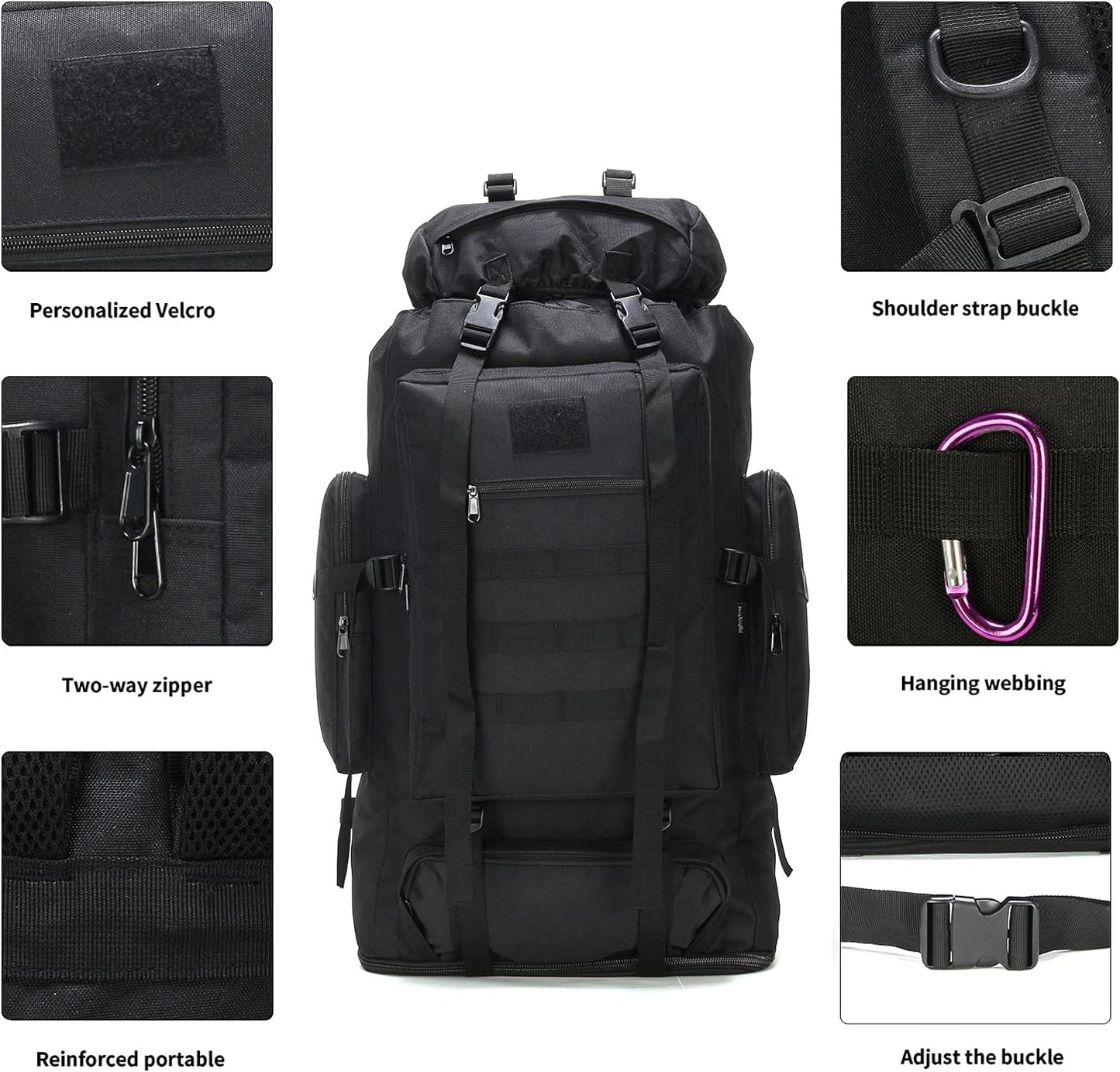 70L/100L Molle Camping Assault Pack