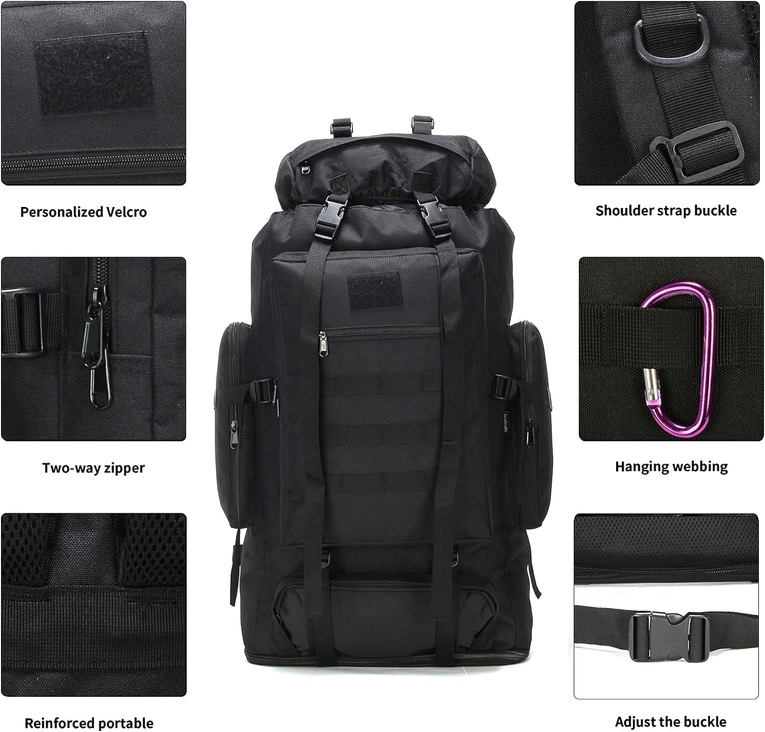 70L/100L Molle Camping Assault Pack