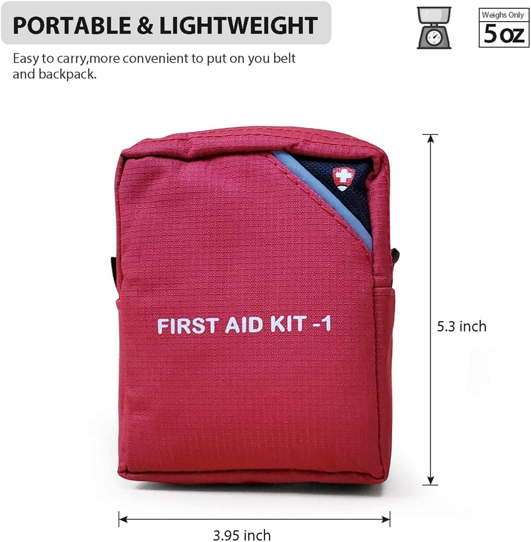 Compact Waterproof Mini First Aid Kit - 78-Piece Emergency Medical Survival Gear for Camping, Hiking, Travel & Outdoor Adventures