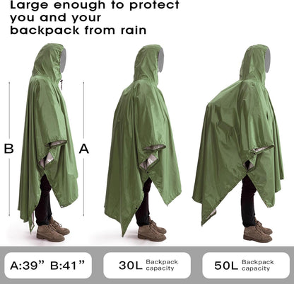 Ultimate Lightweight Rain Poncho - Stay Dry on the Go!